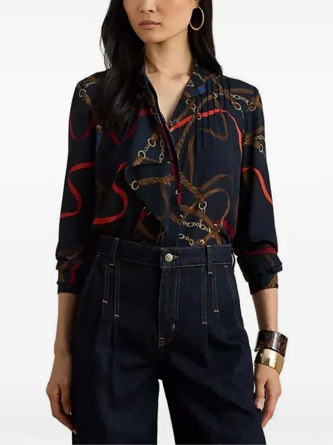 Lauren Ralph Lauren printed pleated shirt