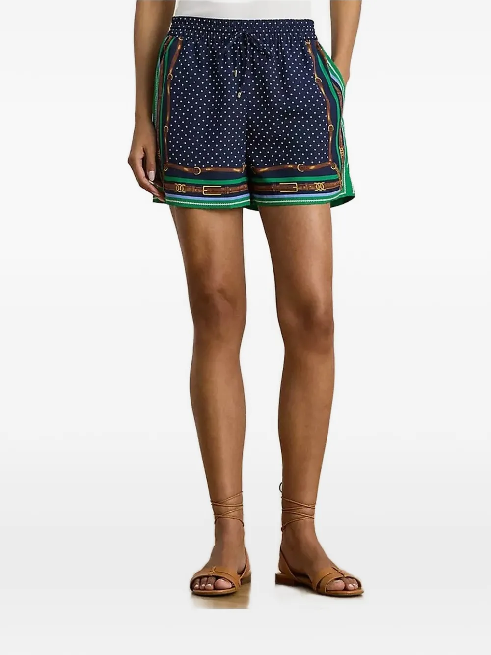 Lauren Ralph Lauren polka dot print shorts - Blu