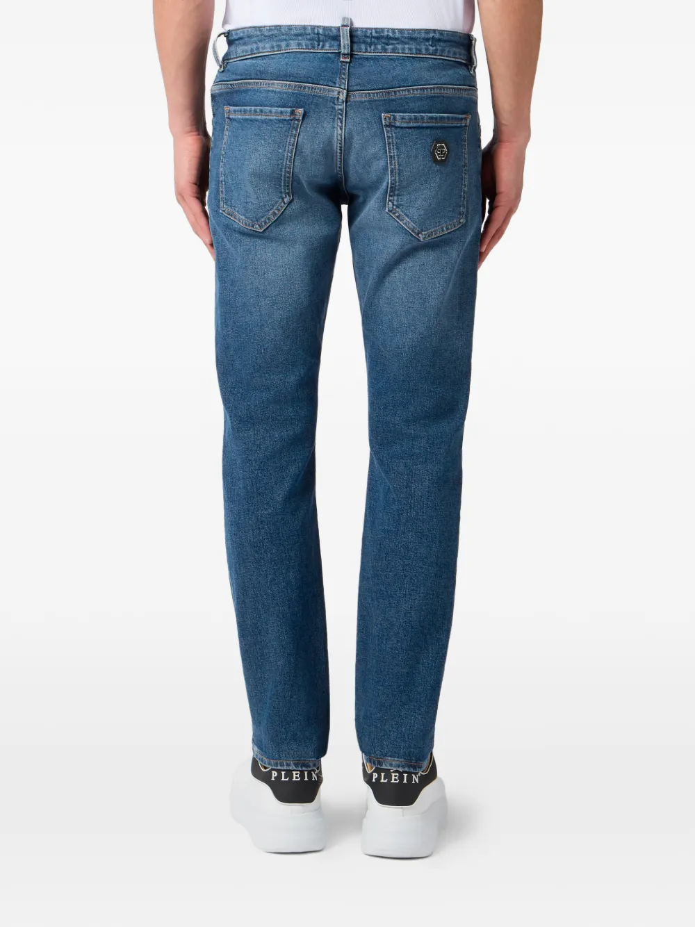 Philipp Plein Super straight jeans Blauw