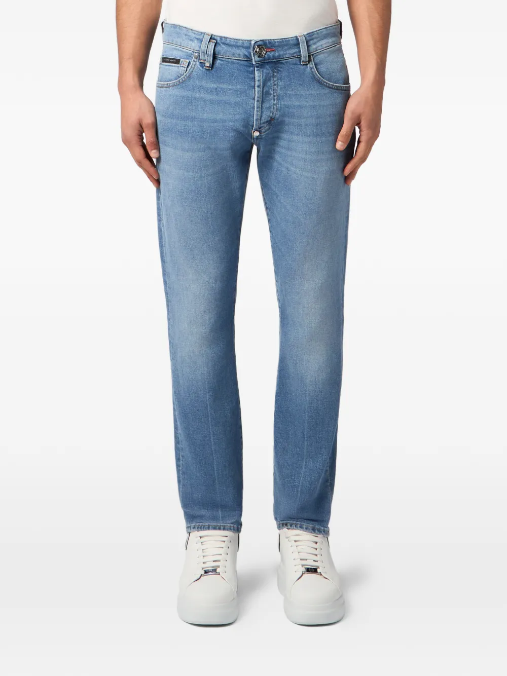 Philipp Plein Super straight jeans Blauw
