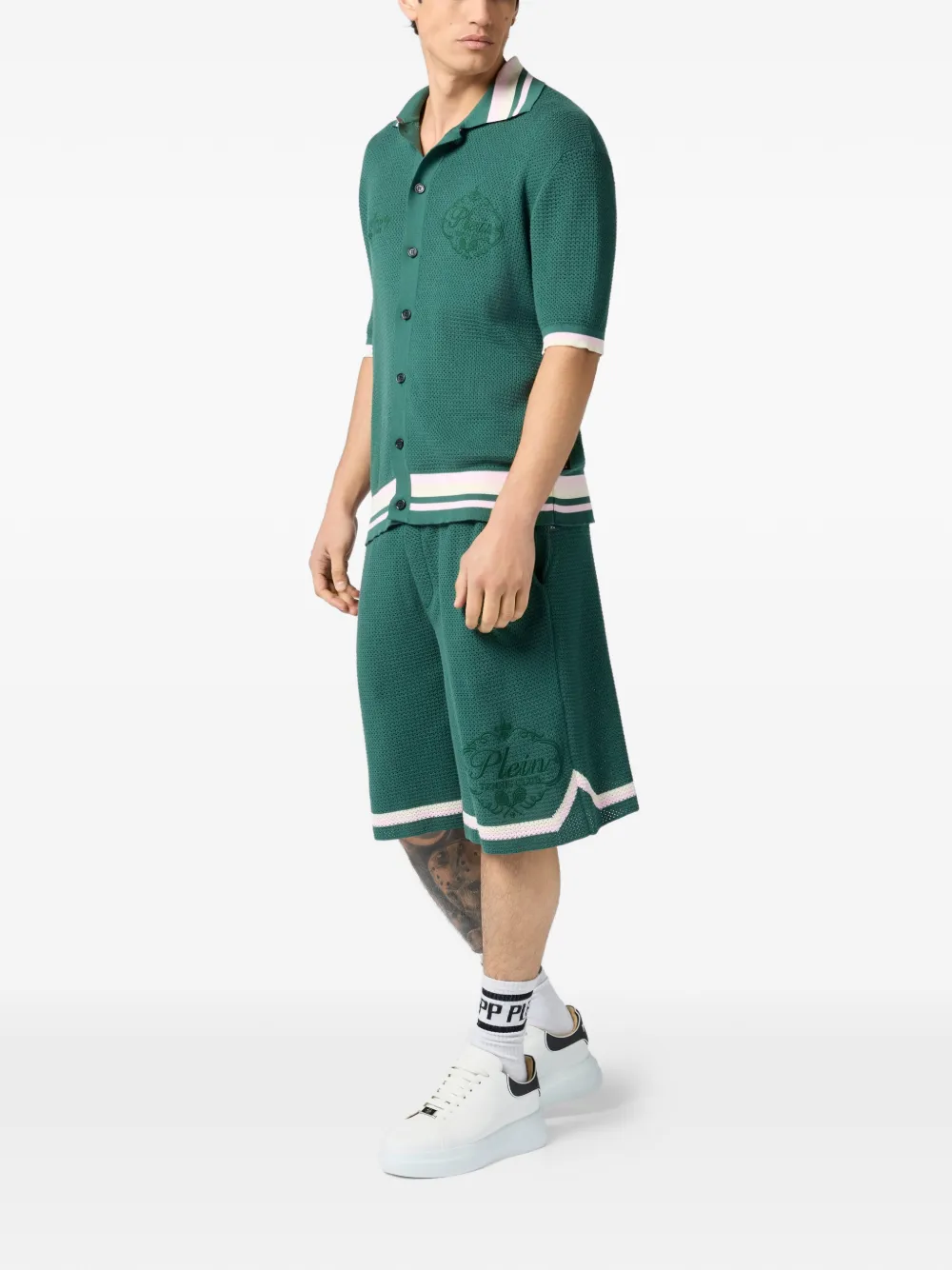 Philipp Plein Trainingsshorts met trekkoord Groen