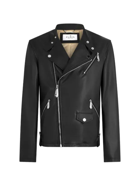 Philipp Plein leather biker jacket