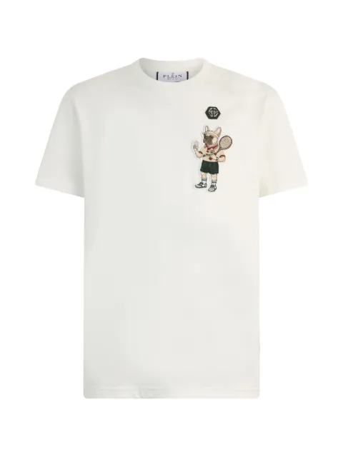 Philipp Plein New York Tennis embroidered-patch round-neck T-shirt