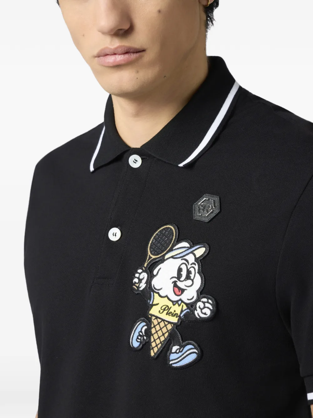 Philipp Plein Poloshirt met grafische print Zwart