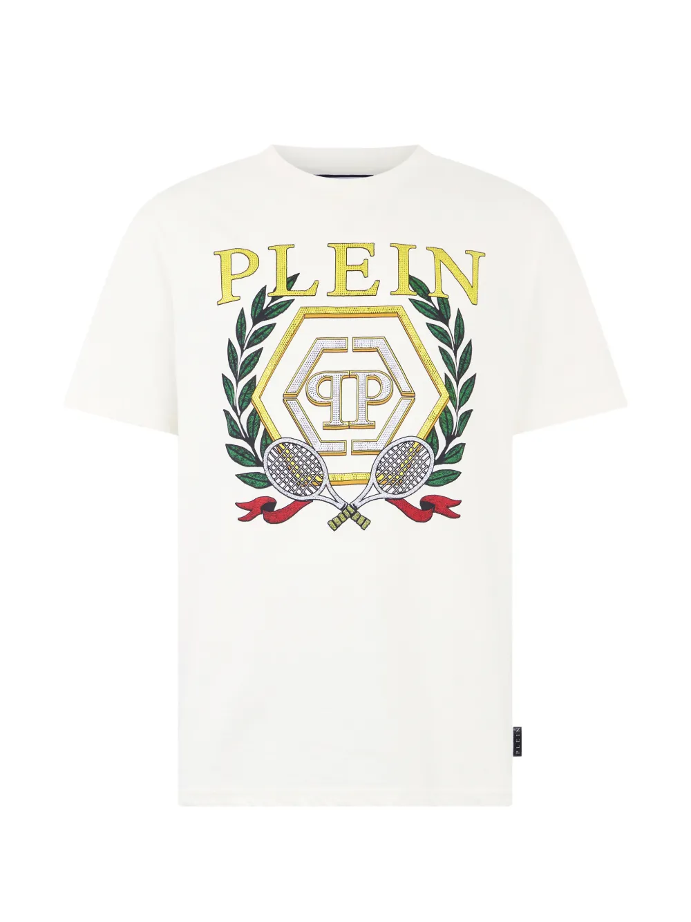Philipp Plein T-shirt girocollo Tennis Crest - Toni neutri