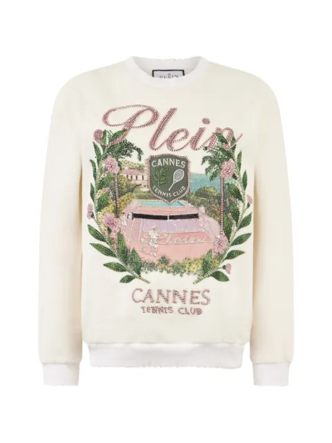 Philipp Plein sudadera con parche de strass