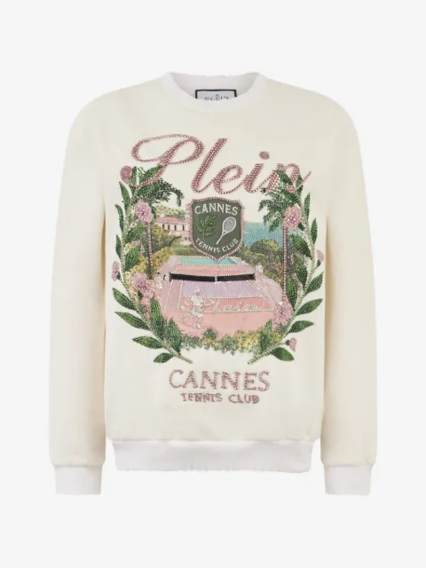 Philipp Plein rhinestoned patch sweatshirt