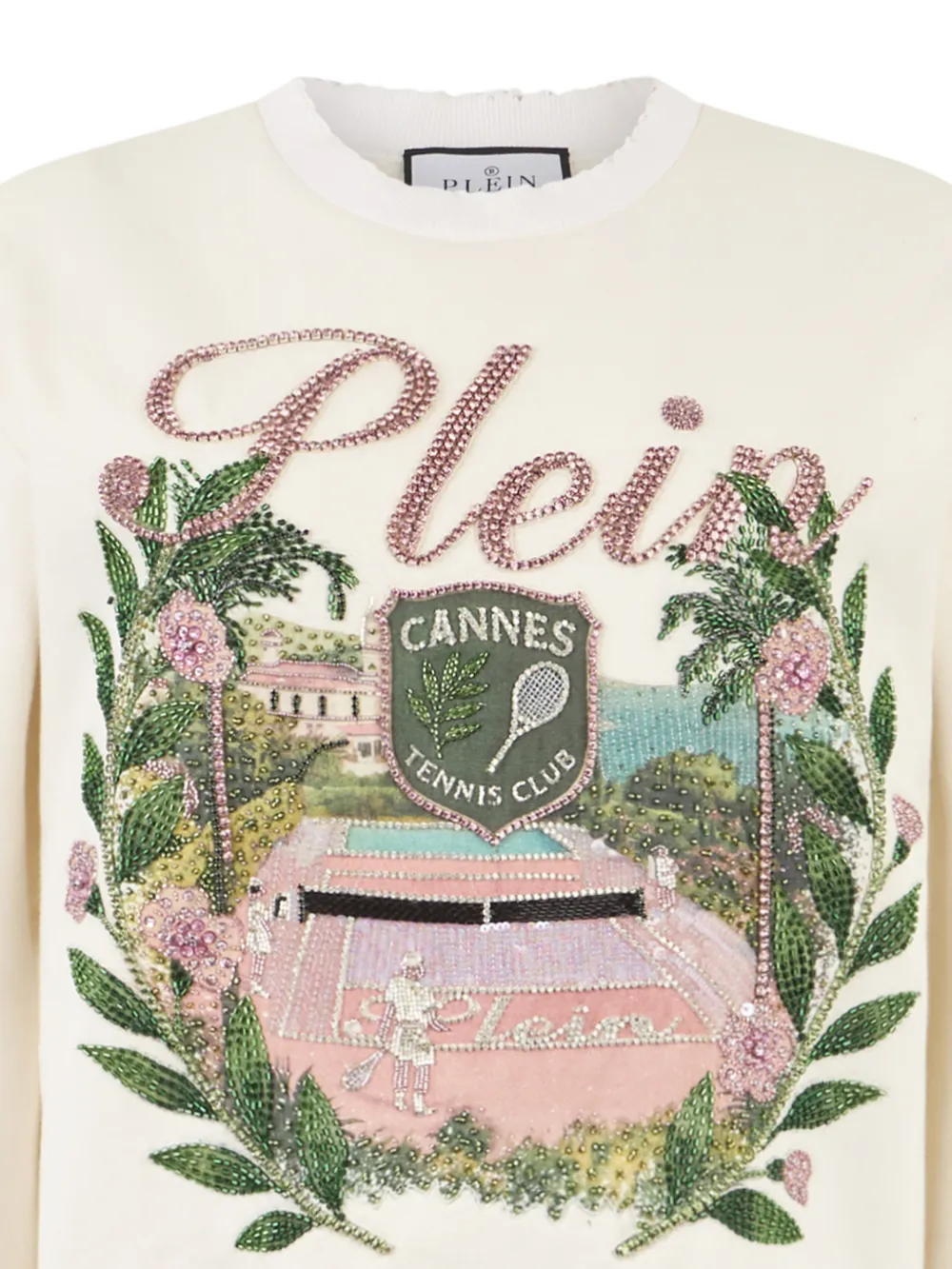  Philipp Plein Sudadera Con Apliques De Strass - Blanco 
