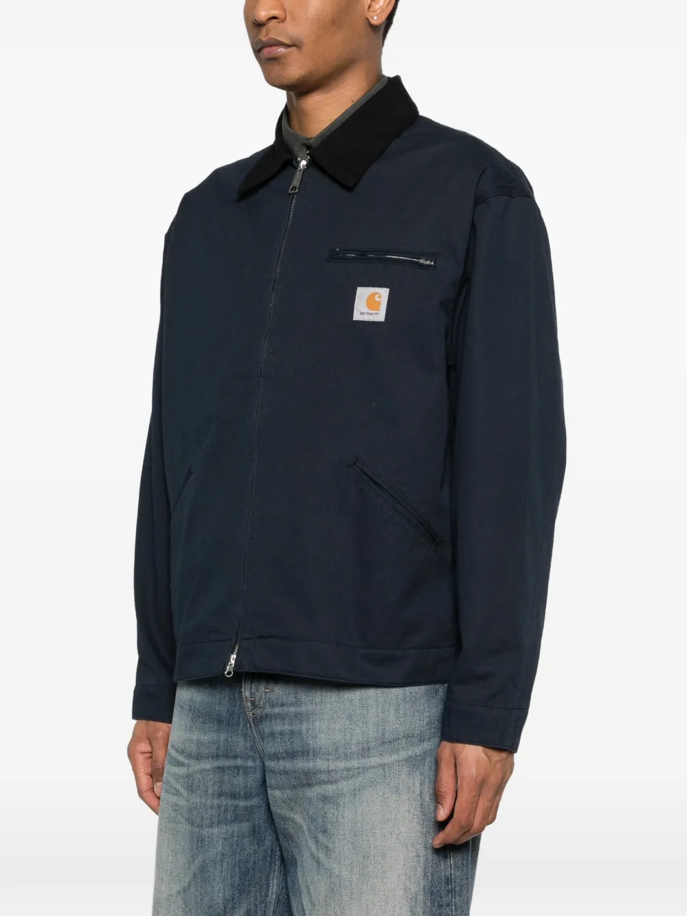 Carhartt WIP OG Detroit jack met logopatch Blauw