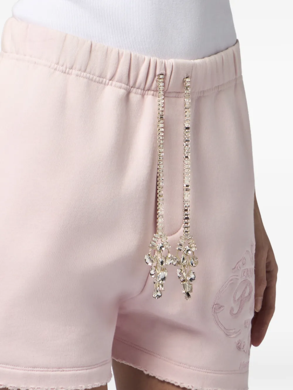 Philipp Plein Shorts met elastische tailleband Roze