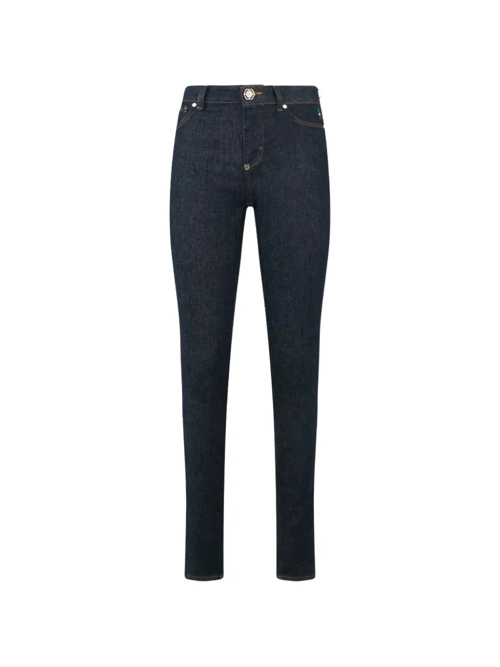 Philipp Plein belt-loop buttoned jeans - Blau