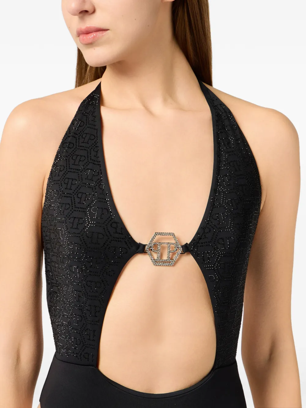 Philipp Plein Badpak met logo Zwart