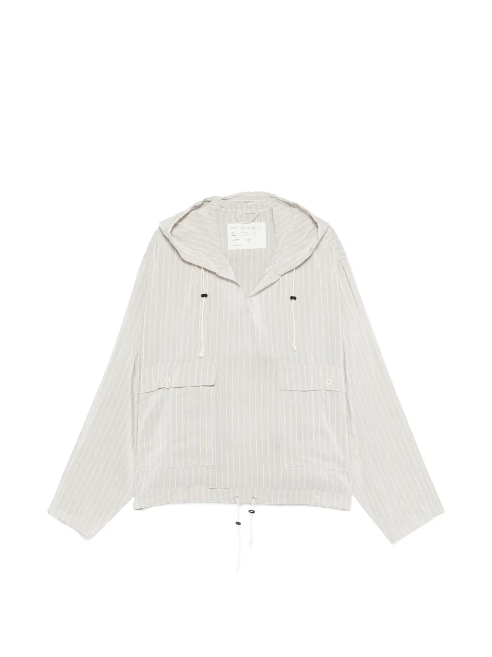 Camiel Fortgens hooded striped jacket - Grey