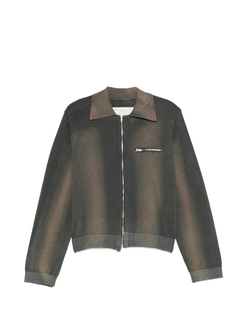 Camiel Fortgens 70´s zip sunfade cardigan - Blue