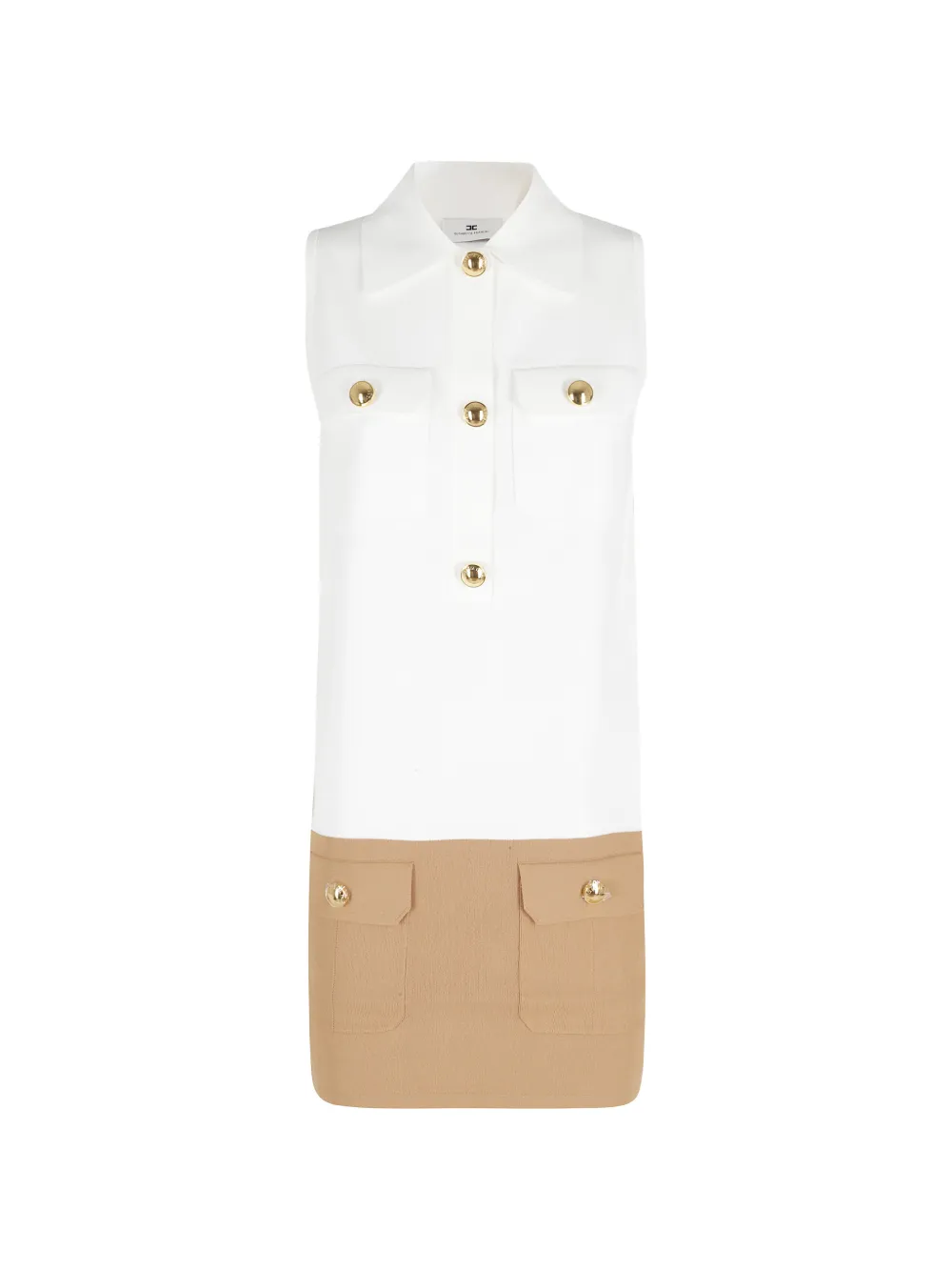 Elisabetta Franchi pocket collared shirtdress - Bianco