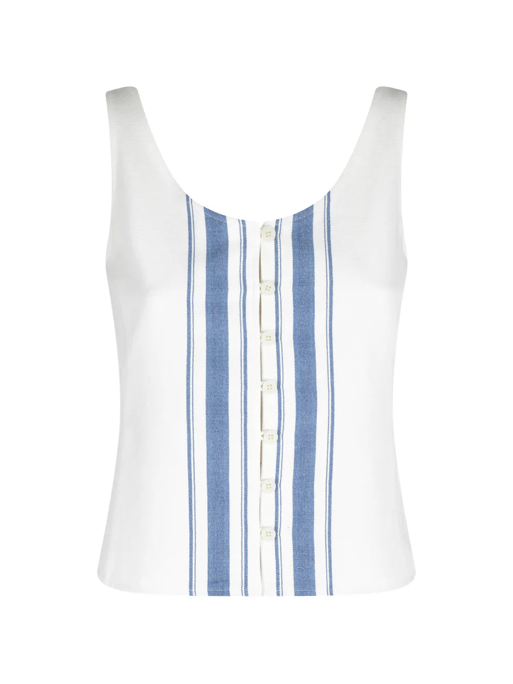 Low Classic striped top - Bianco