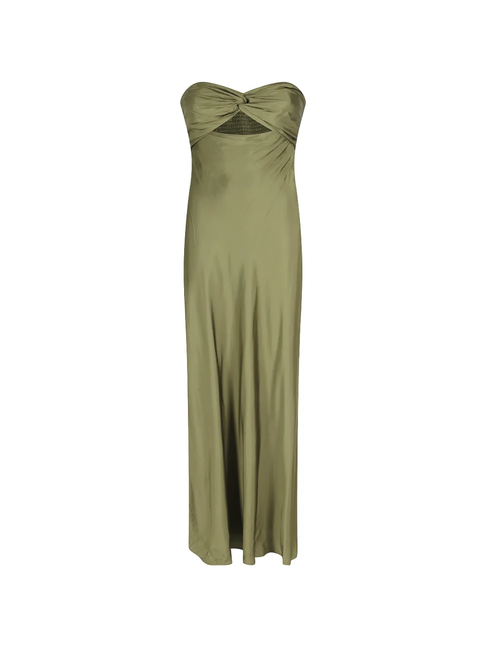 Essentiel Antwerp twist-detail strapless maxi dress - Grün