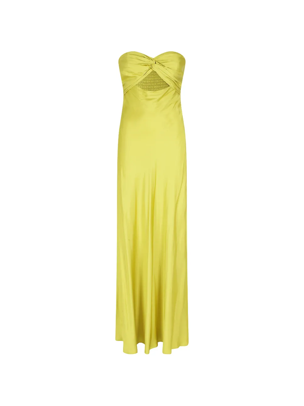 Essentiel Antwerp twisted-detail strapless maxi dress - Gelb