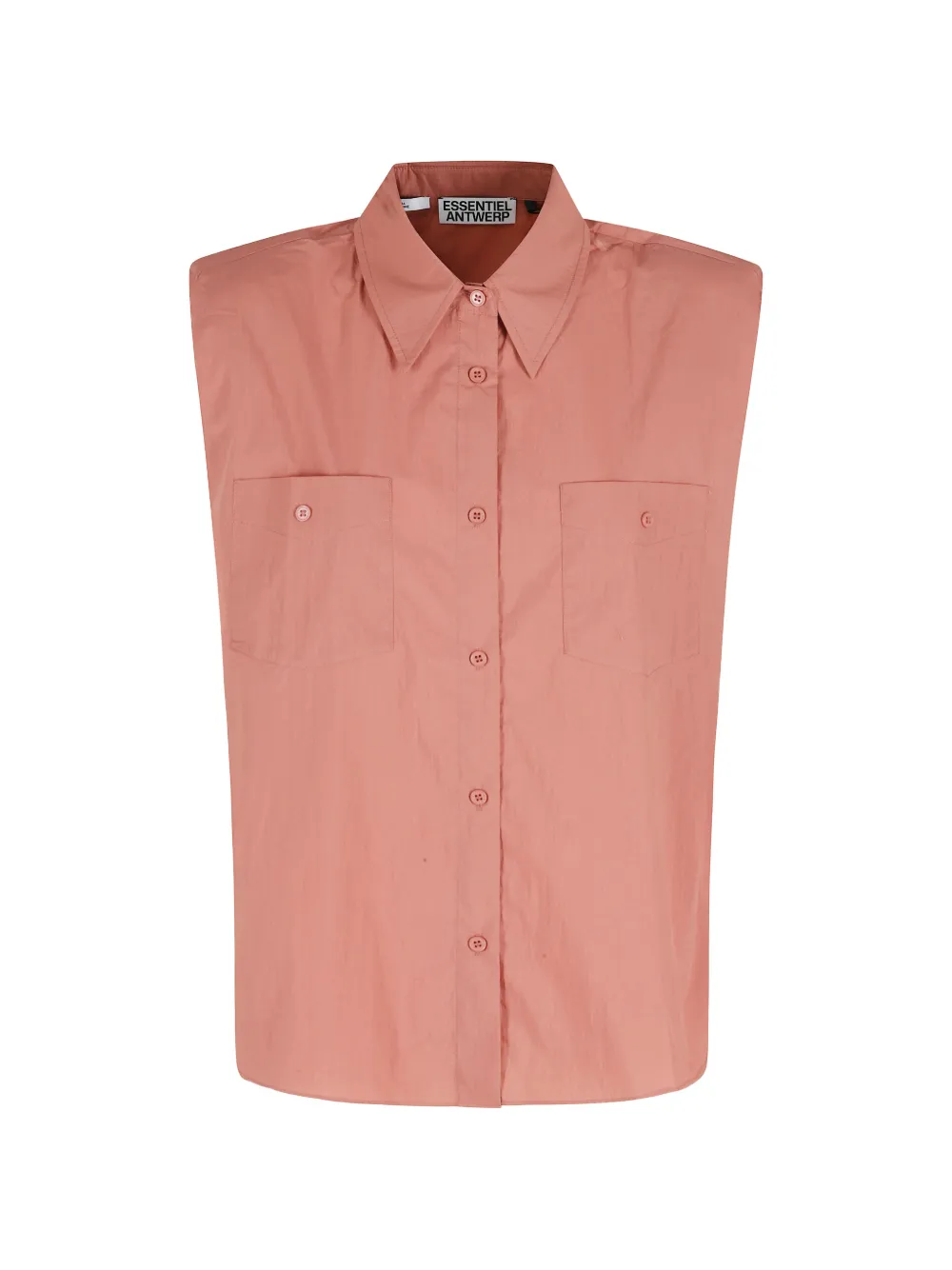Essentiel Antwerp padded-shoulder sleeveless shirt - Rot
