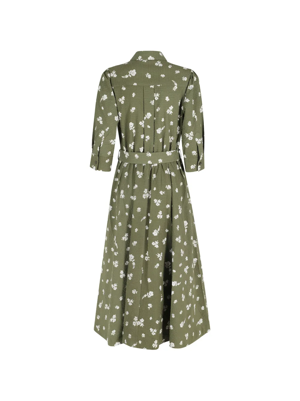 Essentiel Antwerp Midi-jurk met bloemenprint Groen