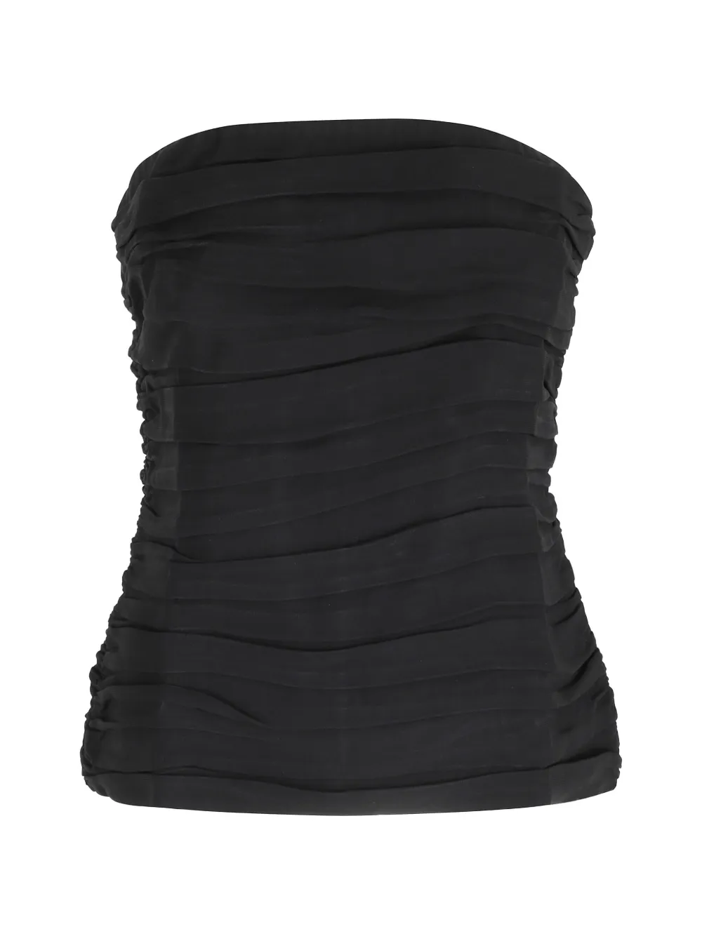 HERSKIND Ringo ruched strapless top - Nero