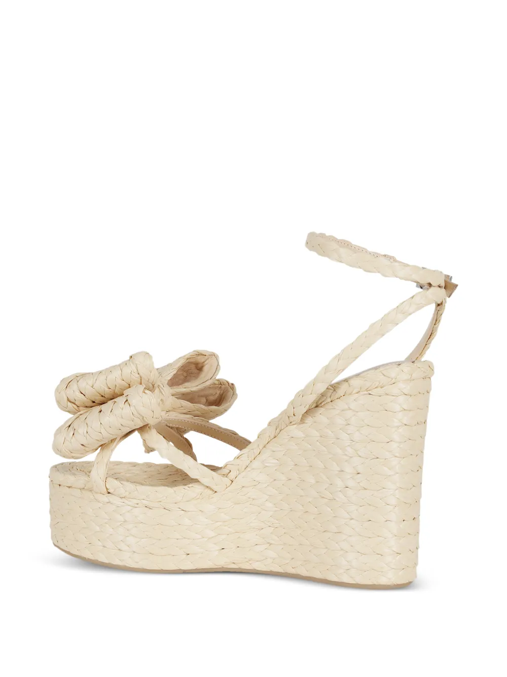  Mach & Mach Le Cadeau Raffia Espadrilles - Neutrals 
