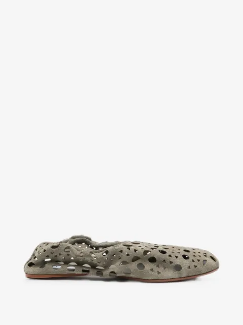 Alaïa Neo Vienne suede ballet flats