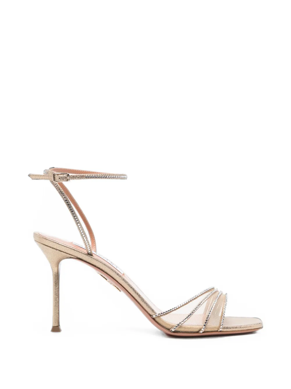 Aquazzura Dream Girl crystal-embellished sandals Goud