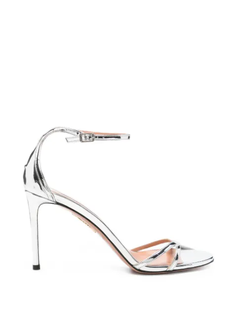 Aquazzura Nuda metallic heeled sandals