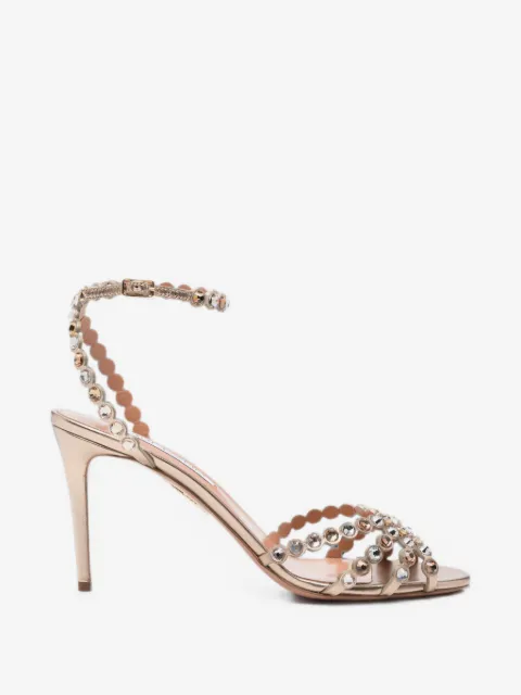 Aquazzura Tequila crystal-embellished heeled sandals