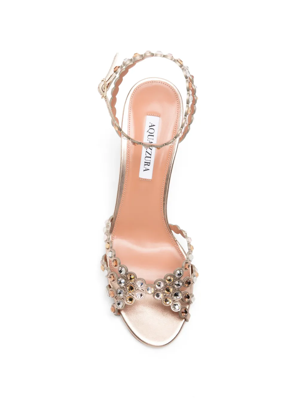 Aquazzura Tequila crystal-embellished heeled sandals Goud