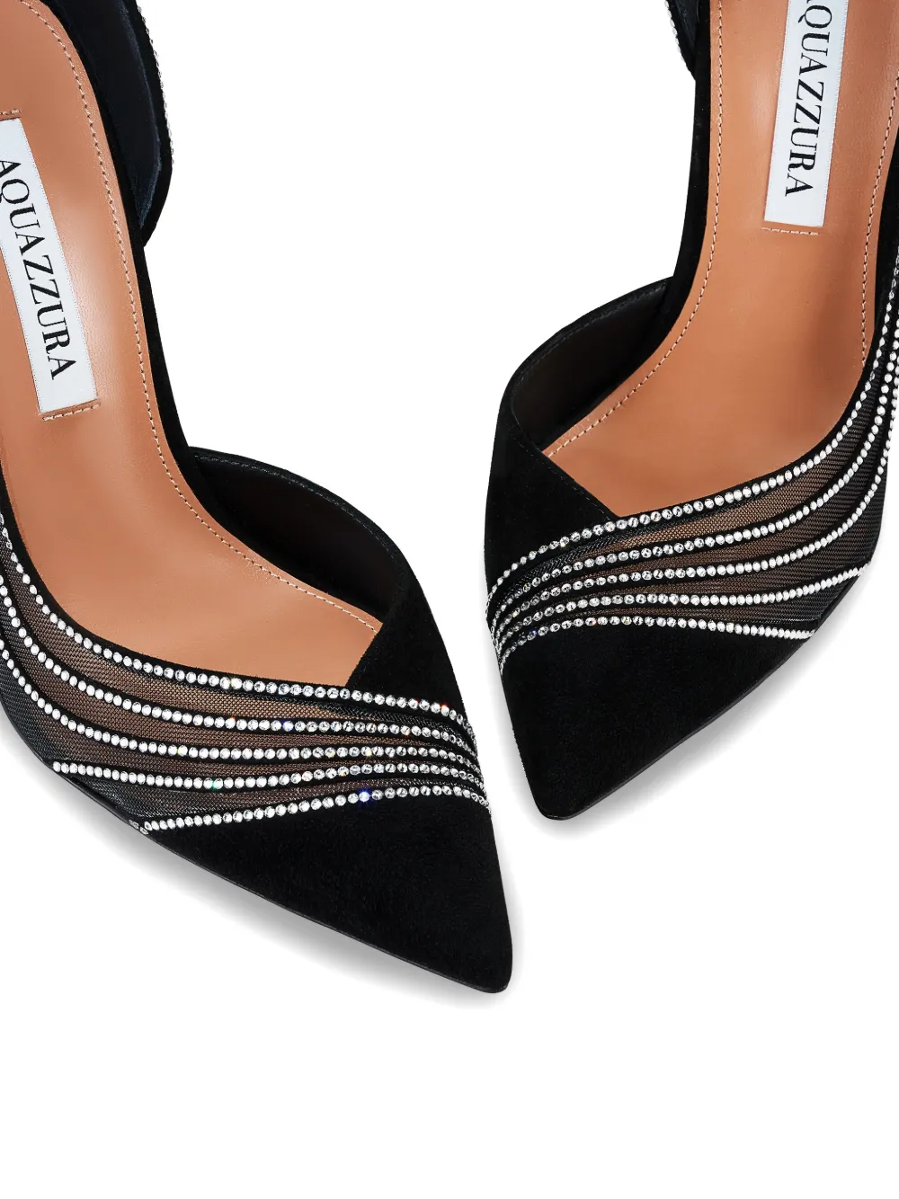 Aquazzura Dream Girl pumps met kristallen hak Zwart