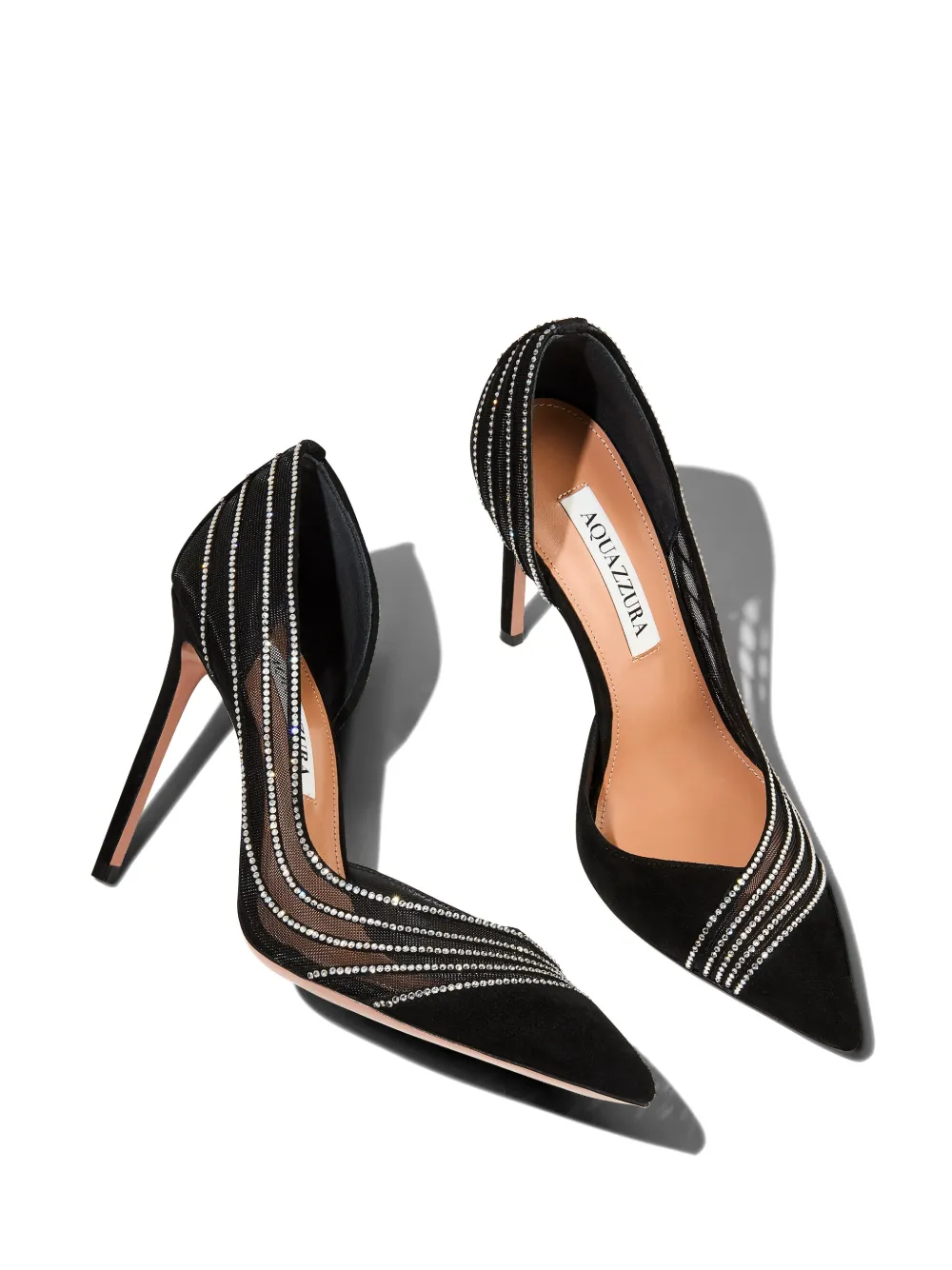 Aquazzura Dream Girl pumps met kristallen hak Zwart