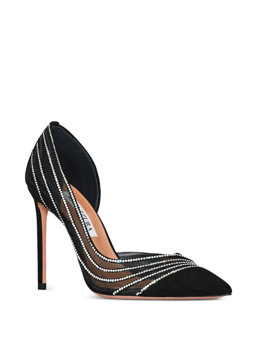 Aquazzura Dream Girl pumps met kristallen hak Zwart