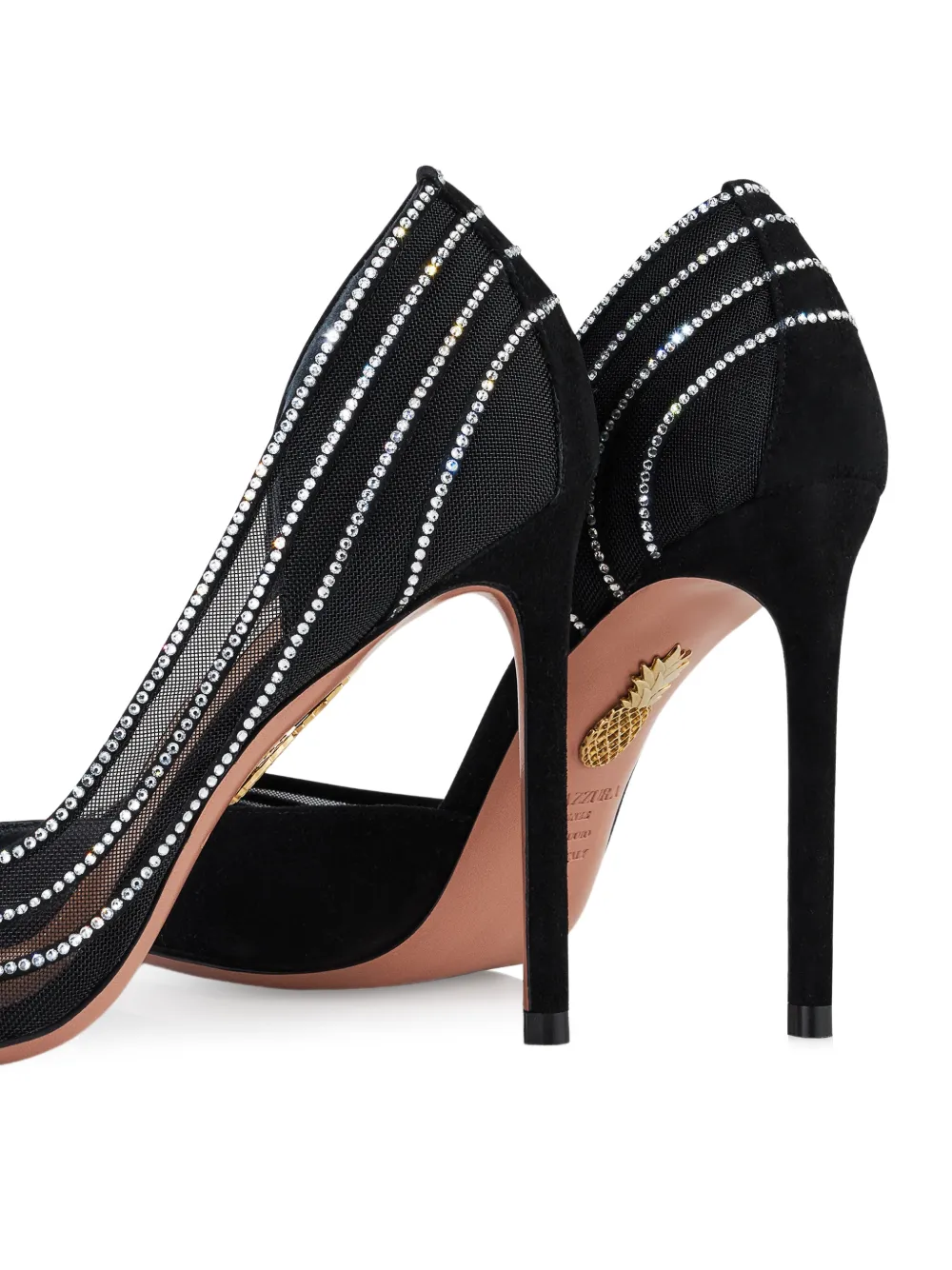 Aquazzura Dream Girl pumps met kristallen hak Zwart