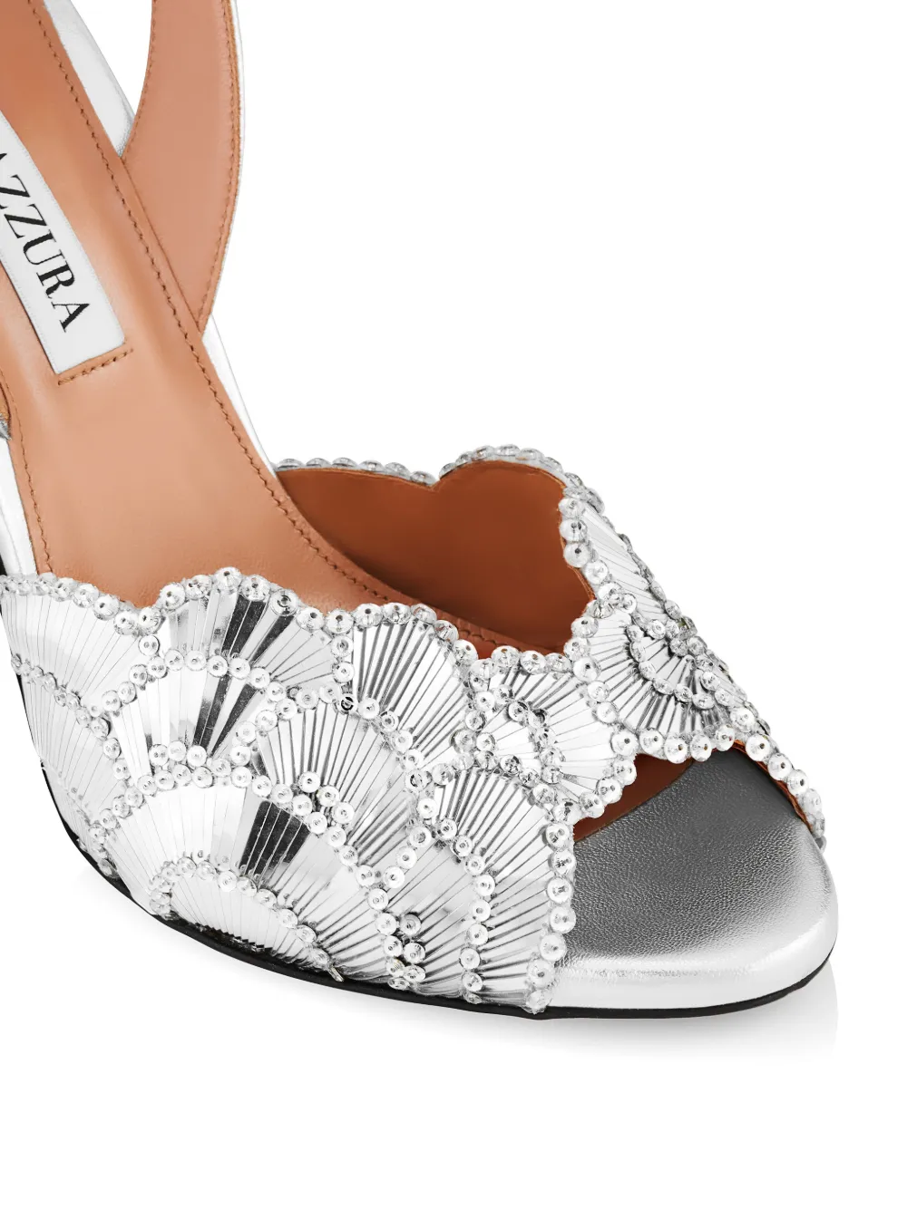 Aquazzura Ce Soir sandalen verfraaid met kristallen en hak Zilver