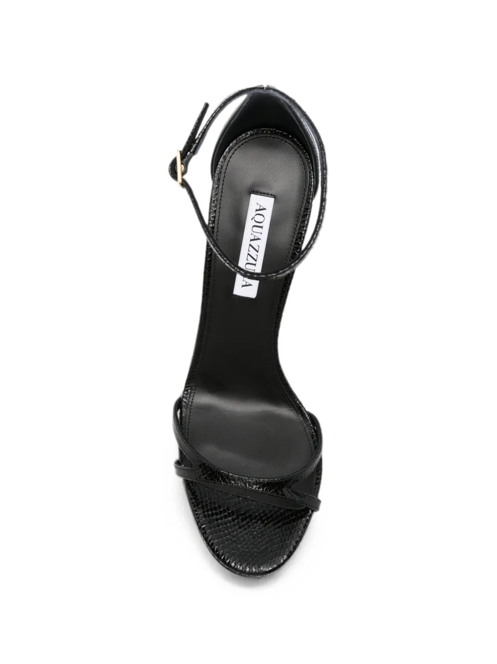Aquazzura Nuda snakeskin-effect heeled sandals Zwart