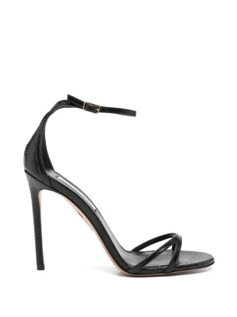 Aquazzura Nuda snakeskin-effect heeled sandals