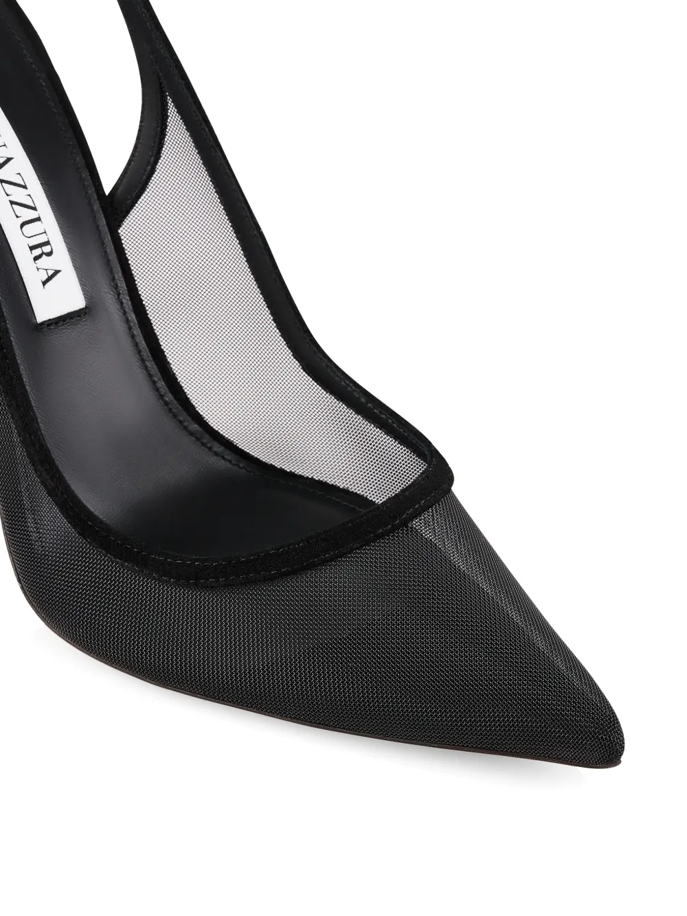 Aquazzura Bow Tie pumps met mesh hak Zwart