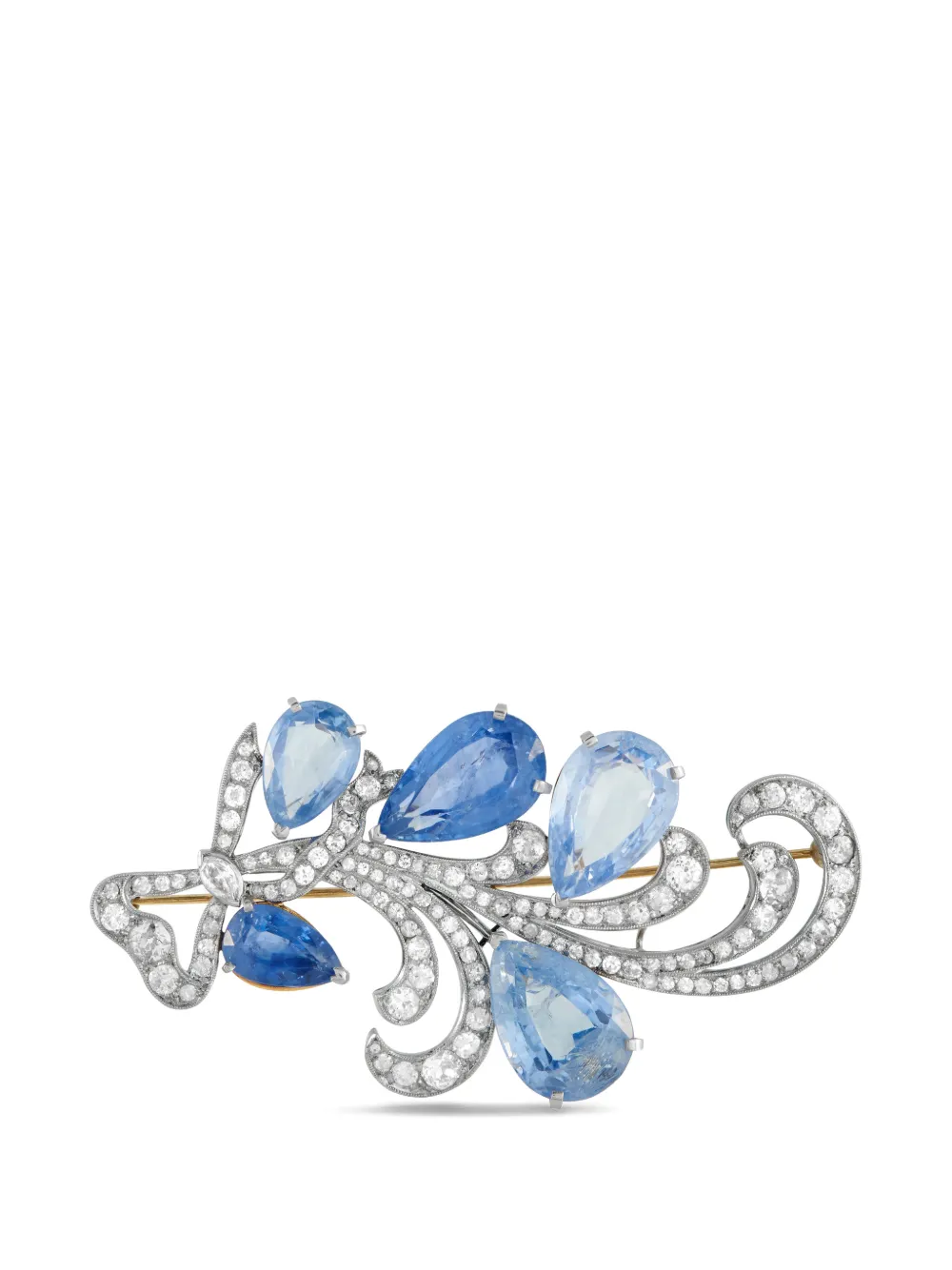 LB Exclusive diamond andsSapphire brooch - Argento