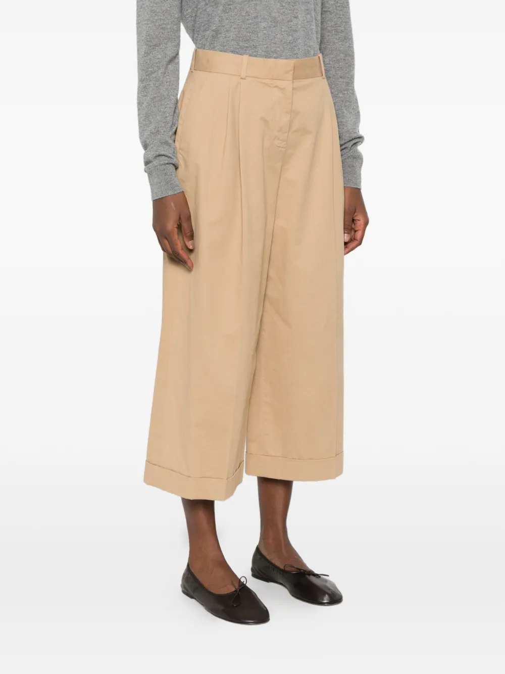  The Row Pleated Culottes Trousers - Neutrals 
