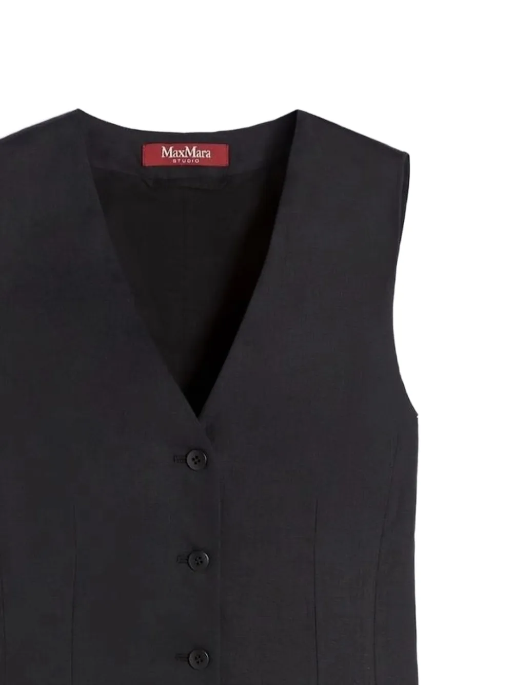 Carnet V-Neck Button Linen Waistcoat