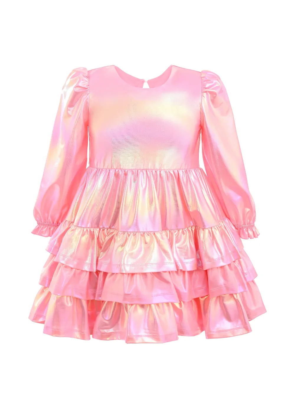 Mimi Tutu metallic ruffled dress - Rosa