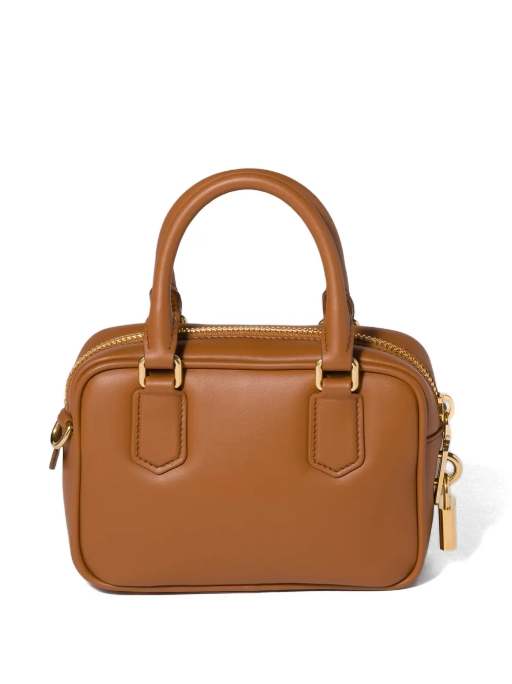 Miu Arco leren shopper Bruin