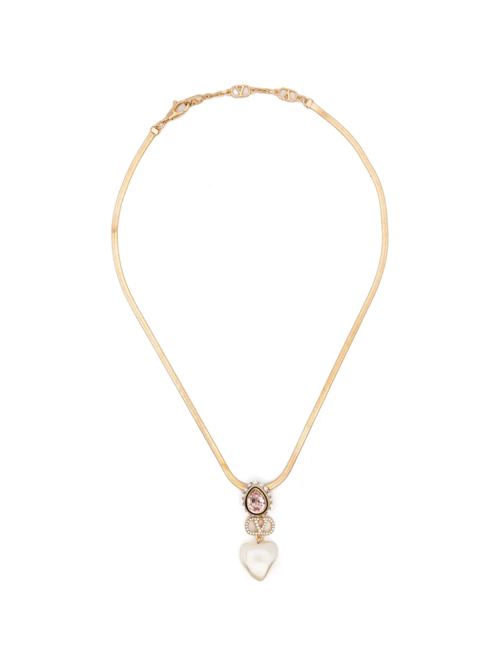 Valentino Garavani heart-pendant necklace - Oro