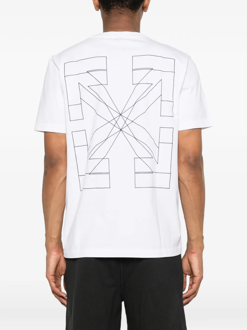 Off-White T-shirt met ronde hals Wit