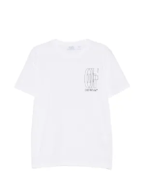 Off-White tape-detail T-shirt | Grey | FARFETCH