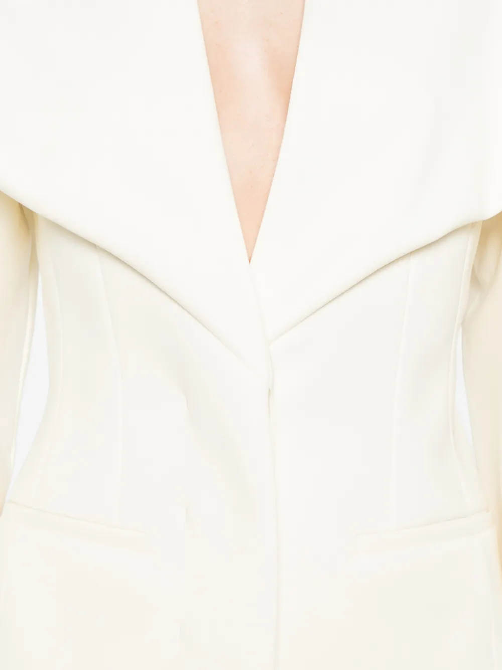 Jacquemus Le Paysan jack met sjaalkraag Wit