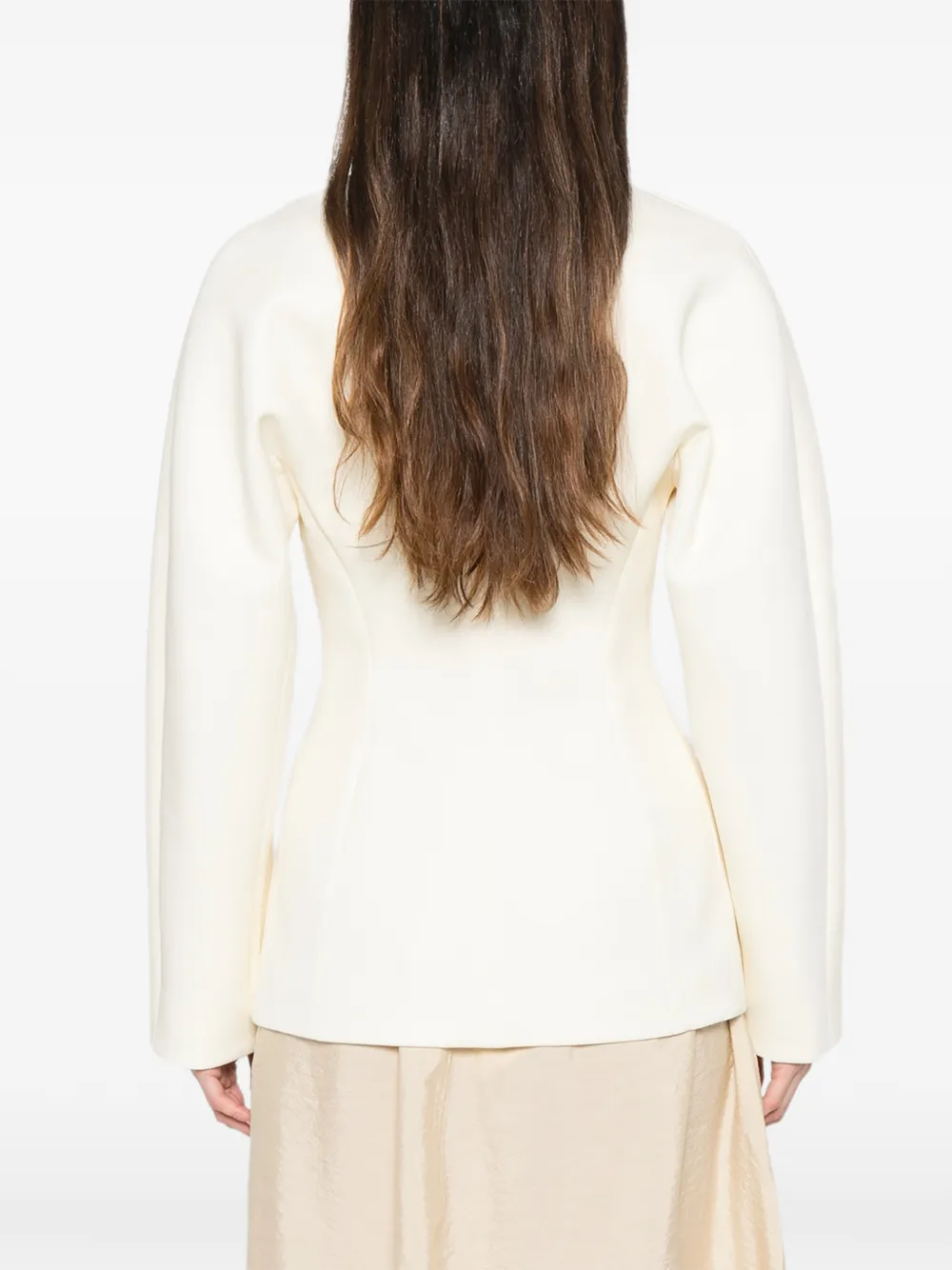 Jacquemus Le Paysan jack met sjaalkraag Wit