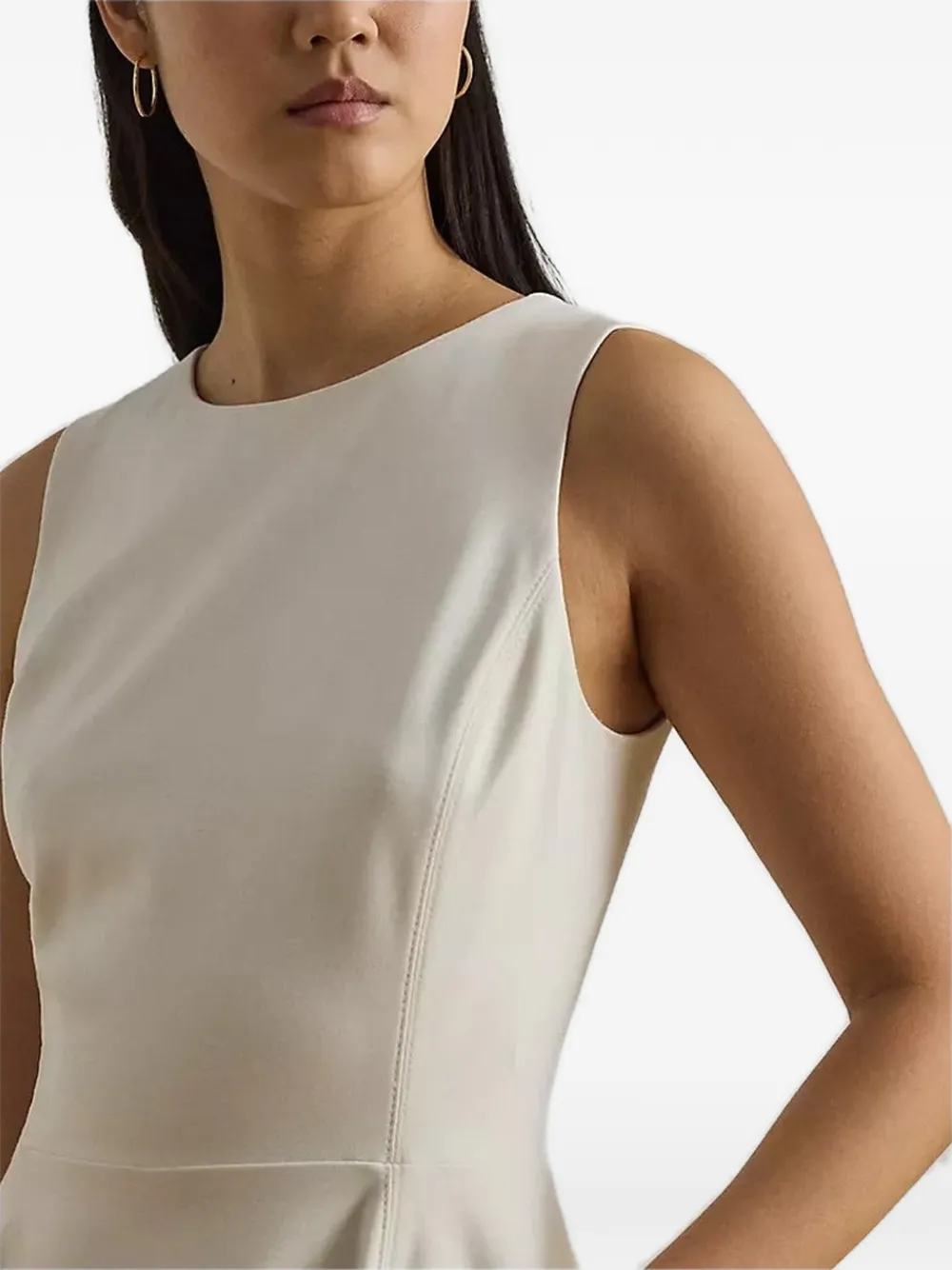 Lauren Ralph Lauren Mouwloze midi-jurk Beige